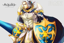 Rule 34 | 1boy, armor, asymmetrical hair, bad id, bad pixiv id, blue cape, breastplate, cape, character name, closed mouth, commentary request, copyright name, cowboy shot, cross, dated, emblem, gauntlets, head wings, holding, holding lance, holding polearm, holding shield, holding weapon, lance, looking afar, male focus, polearm, ragnarok online, reload9 yohji, royal guard (ragnarok online), shield, short hair, signature, smile, solo, watermark, weapon, web address, white background, white hair, white wings, wings