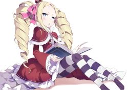 Rule 34 | + +, 10s, 1girl, beatrice (re:zero), blonde hair, blue eyes, blush, book, bug, butterfly, butterfly-shaped pupils, commentary request, crown, dress, drill hair, frills, gothic lolita, hair ribbon, highres, insect, lolita fashion, long hair, long sleeves, mafu9, mini crown, open mouth, pantyhose, re:zero kara hajimeru isekai seikatsu, ribbon, sitting, solo, striped clothes, striped pantyhose, symbol-shaped pupils, triangle mouth, twin drills, twintails