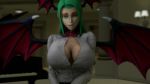 Rule 34 | 1boy, 1girl, 2k games, 3d, animated, artist request, bat wings, bouncing breasts, breasts, capcom, cleavage, clothes lift, cosplay, cowgirl position, crossover, demon girl, girl on top, green hair, hand on own arm, head wings, hetero, highres, holding own arm, huge breasts, indoors, instrument, long hair, long shirt, long sleeves, looking at viewer, looping animation, matching hair/eyes, moaning, morrigan aensland, nail polish, open clothes, open shirt, penis, piano, pov, sex, shirt, skirt, skirt lift, solo focus, sound, source filmmaker (medium), straddling, unbuttoned, uncensored, vaginal, vampire (game), video, video, wings