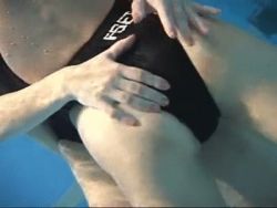 Rule 34 | 2girls, animated, animated gif, asian, ass, ass grab, closed eyes, fingering, kiss, lowres, multiple girls, photo (medium), pool, source request, swimsuit, tongue, water, yuri