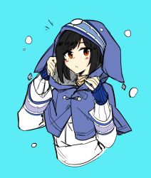Rule 34 | 1girl, ainu clothes, aquaplus, ayanobro, blush, colorized, female focus, fingerless gloves, gloves, hood, kuon (utawarerumono), looking at viewer, open mouth, simple background, solo, third-party edit, upper body, utawarerumono, utawarerumono: itsuwari no kamen