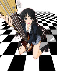 Rule 34 | 00s, 1girl, akiyama mio, bass guitar, female focus, instrument, k-on!, school uniform, solo, su-35 (artist)