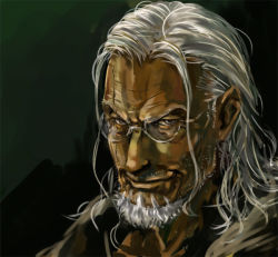 Rule 34 | 1boy, facial hair, fykr, fykr00, glasses, goatee, grey hair, male focus, one piece, realistic, scar, silvers rayleigh, solo