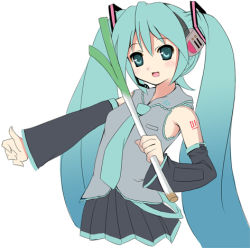 Rule 34 | hatsune miku, long hair, lowres, solo, spring onion, tomusooya, twintails, very long hair, vocaloid