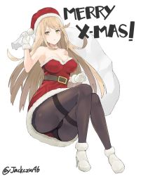 Rule 34 | 1girl, ass, bare shoulders, black pantyhose, blonde hair, blush, breasts, christmas, cleavage, cleavage cutout, clothing cutout, dress, earrings, gem, hat, headpiece, highres, j@ck, jewelry, large breasts, long hair, looking at viewer, mythra (massive melee) (xenoblade), mythra (xenoblade), nintendo, panties, pantyhose, solo, super smash bros., swept bangs, tiara, underwear, white background, xenoblade chronicles (series), xenoblade chronicles 2, yellow eyes