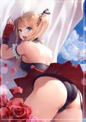 Rule 34 | 1girl, armpits, ass, blonde hair, dead or alive, highres, marie rose, minato asuka, solo, twintails