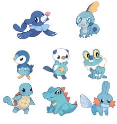 Rule 34 | :o, bad id, bad tumblr id, bird, charamells, closed mouth, creature, creatures (company), froakie, full body, game freak, gen 1 pokemon, gen 2 pokemon, gen 3 pokemon, gen 4 pokemon, gen 5 pokemon, gen 6 pokemon, gen 7 pokemon, gen 8 pokemon, mudkip, nintendo, no humans, open mouth, oshawott, piplup, pokemon, pokemon (creature), popplio, shell, simple background, sitting, sobble, squirtle, standing, totodile, turtle, white background