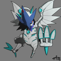 Rule 34 | claws, digimon, digimon (creature), jazamon, looking at viewer, red eyes, solo, tail, wings