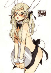 Rule 34 | 00s, 1girl, animal ears, apron, ass, axis powers hetalia, bad id, bad pixiv id, blonde hair, blush, bow, bowtie, breasts, censored, convenient censoring, detached collar, fake animal ears, genderswap, genderswap (mtf), glasses, green eyes, hair censor, hair ornament, hair over breasts, hair ribbon, hairclip, hairpin, leaning, leaning forward, long hair, medium breasts, naked apron, open mouth, plate, playboy bunny, rabbit ears, rabbit tail, ribbon, simekirikowai, sketch, solo, surprised, tail, topless, tray, twintails, united kingdom (hetalia)