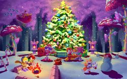 Rule 34 | absurdres, amy rose, box, campfire, candy, candy cane, christmas, christmas lights, christmas ornaments, christmas sweater, christmas tree, dr. eggman, extra tails, flicky (character), food, gift, gift box, hat, highres, holding, holding gift, knuckles the echidna, lamppost, laughing, log, mighty the armadillo, pocho22059768, pointing, ray the flying squirrel, robot, santa costume, santa hat, sitting, snow, snowman, sonic (series), sonic mania, sonic superstars, sonic the hedgehog, sonic the hedgehog (classic), sweater, tails (sonic), tree, trip the sungazer
