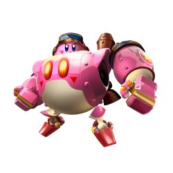 Rule 34 | 3d, absurdres, goggles, goggles on head, helmet, highres, kirby, kirby: planet robobot, kirby (series), looking at viewer, mecha, nintendo, no humans, official art, robot