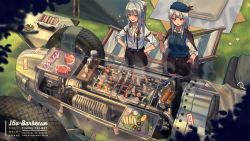 Rule 34 | &gt;:d, 2girls, :&lt;, :d, alcohol, alternate costume, armband, bag, beer, bolo tie, bow, cape, character name, collared shirt, cooking, copyright name, corn, cucumber, cup, deck chair, eel, engine, fish, food, from above, fujiwara no mokou, futon, grass, grilling, hair bow, hand up, hands on own hips, hat, jar, kamishirasawa keine, kebab, meat, mug, multiple girls, norizc, ofuda, onion, open mouth, outdoors, red eyes, salad, sandwich, sausage, shirt, shorts, silver hair, skewer, sleeves rolled up, smile, sparkle, spring onion, squid, steak, suspenders, sweatdrop, sweater vest, table, tablecloth, tent, touhou, tray, v-shaped eyebrows, wheel, white shirt, wristband