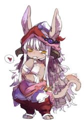Rule 34 | 10s, artist request, rabbit, furry, highres, long hair, made in abyss, nanachi (made in abyss), smile, white hair