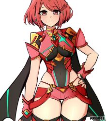 Rule 34 | 1girl, bare legs, blush, breasts, highres, krisbee, large breasts, looking at viewer, pyra (xenoblade), solo, thighs, xenoblade chronicles (series), xenoblade chronicles 2