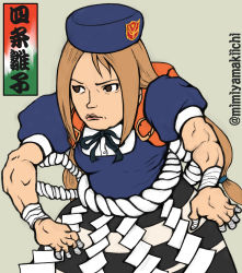 Rule 34 | commentary request, highres, mimiyama kiichi, muscular, shijou hinako, snk, solo, sumo, the king of fighters