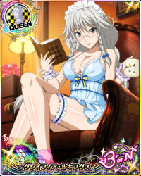 Rule 34 | 1girl, breasts, card (medium), cleavage, grayfia lucifuge, high school dxd, large breasts, long hair, tagme