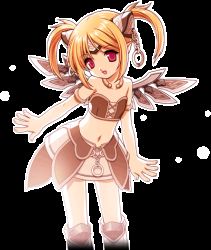 Rule 34 | animated, animated gif, female sword spirit, flat chest, long hair, lowres, mabinogi, midriff, twintails, wings