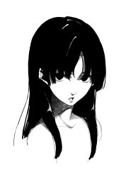 Rule 34 | 1girl, black eyes, black hair, greyscale, misono mayu, monochrome, portrait, solo, u+, usotsuki mii-kun to kowareta maa-chan