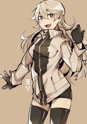 Rule 34 | 1girl, breasts, corrin (female) (fire emblem), corrin (fire emblem), eri (erikiri), fangs, fire emblem, fire emblem fates, gym uniform, hairband, highres, long hair, looking at viewer, nintendo, pointy ears, red eyes, smile, solo, white hair
