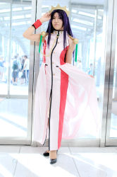 Rule 34 | cosplay, crown, himemiya anthy, photo (medium), purple hair, rou (cosplayer), shoujo kakumei utena