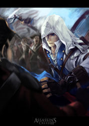 Rule 34 | 1boy, assassin&#039;s creed, assassin&#039;s creed (series), assassin&#039;s creed iii, bad id, bad pixiv id, blue eyes, bow (weapon), connor kenway, copyright name, empire: total war, fingerless gloves, gloves, hat, highres, hood, horse, letterboxed, realistic, tricorne, vambraces, weapon, when you see it, zluu