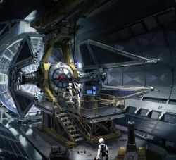 Rule 34 | 3others, backpack, bag, cable, commentary, english commentary, galactic empire, head tilt, helmet, highres, john liberto, multiple others, science fiction, spacecraft, spacesuit, star wars, starfighter, tie interceptor, vehicle focus, window