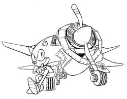 Rule 34 | 1boy, :t, aircraft, airplane, animal ears, animal nose, closed mouth, crossed arms, full body, furry, furry male, greyscale, happy, leaning on object, long hair, male focus, monochrome, propeller, rockthebull, sideways mouth, simple background, sketch, smile, solo, sonic (series), sonic the hedgehog, sonic the hedgehog (classic), spiked hair, standing, tail, toes up, waving, white background