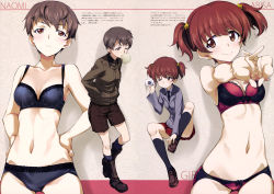Rule 34 | &gt;;/, 10s, 2girls, absurdres, alisa (girls und panzer), black bra, black panties, black socks, blazer, blue bra, blue panties, blush, boots, bra, breasts, breasts apart, brown eyes, brown footwear, brown hair, brown jacket, brown shorts, blowing bubbles, cleavage, closed mouth, collared shirt, cup, eyebrows, freckles, frown, girls und panzer, groin, hair ornament, hands in pockets, hands on own hips, head tilt, highres, holding, interlocked fingers, jacket, kneehighs, kurashima tomoyasu, lace, lace-trimmed bra, lace-trimmed panties, lace trim, loafers, long sleeves, medium breasts, multiple girls, naomi (girls und panzer), navel, one eye closed, outstretched arms, panties, pantyshot, pleated skirt, red bra, red panties, red skirt, scan, school uniform, shirt, shoes, short hair, short twintails, shorts, sitting, skirt, socks, star (symbol), star hair ornament, sweatdrop, twintails, underwear, v-shaped eyebrows, white shirt, wing collar