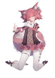 Rule 34 | 1girl, animal ear fluff, animal ears, arknights, book, covered navel, dated, fox ears, fox girl, fox tail, frilled skirt, frilled sleeves, frills, full body, hair between eyes, hair ornament, hand on own hip, heart, heart-shaped pupils, high heels, kneeling, looking to the side, medium hair, nail polish, navel, newflame, open book, pantyhose, puffy sleeves, red eyes, red hair, red nails, rope, see-through, shamare (arknights), shirt, sidelocks, simple background, skirt, skull print, solo, strappy heels, symbol-shaped pupils, tail, thigh strap, torn clothes, white background, white pantyhose, white shirt