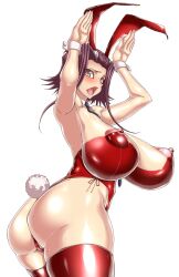 Rule 34 | 1girl, 2023, alternate hairstyle, animal ears, anus, anus peek, areola slip, ass, black necktie, blush, breasts, cameltoe, chinese zodiac, cleft of venus, covered erect nipples, curvy, detached collar, elbow gloves, embarrassed, fake animal ears, fake tail, gloves, hajime shindo, highleg, highleg leotard, highres, huge ass, huge breasts, izayoi aki, latex, latex legwear, leotard, long hair, looking at viewer, necktie, new year, nipple slip, nipples, open mouth, partially visible vulva, puffy nipples, pussy, rabbit ears, rabbit pose, rabbit tail, red hair, red leotard, red thighhighs, shiny skin, smile, sweat, tail, thick thighs, thighhighs, thighs, thong leotard, wide hips, wristband, year of the rabbit, yu-gi-oh!, yu-gi-oh! 5d&#039;s