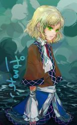 Rule 34 | 1girl, female focus, green eyes, mizuhashi parsee, solo, standing, touhou, water, xero