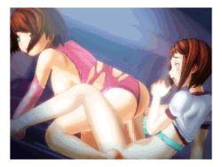 Rule 34 | 25exd, 2girls, 3d, animated, animated gif, ass, blue eyes, brown hair, censored, closed eyes, from behind, futa with female, futanari, girl on top, hybrid animation, lowres, mosaic censoring, multiple girls, penis, punyupuri rondo, pussy, reverse cowgirl position, sex, sex from behind, short hair, straddling, tinkle bell, torn clothes, vaginal