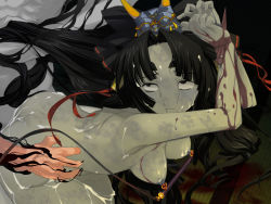 Rule 34 | black hair, blood, corpse, cum, death, guro, kurohime (rance), necrophilia, nude, rance (series), sengoku rance, sex, sex from behind, tagme, third-party edit, zombie