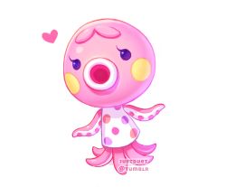 Rule 34 | 1girl, airuko (justduet), artist name, animal crossing, heart, image sample, lowres, marina (animal crossing), nintendo, octopus, open mouth, simple background, solo, tentacles, tumblr sample, white background