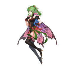 Rule 34 | 1girl, absurdres, alternate costume, antennae, blush, breasts, butterfly wings, cleavage, cleavage cutout, clothing cutout, dress, fairy, fairy wings, fake wings, female focus, fire emblem, fire emblem awakening, fire emblem heroes, flower, full body, gloves, green eyes, green hair, hair ornament, high heels, highres, insect wings, large breasts, leaf, leaf on head, long hair, matching hair/eyes, multicolored clothes, multicolored dress, nintendo, official alternate costume, official art, pointy ears, ponytail, ribbon, rose, simple background, solo, thighhighs, thorns, tiara, tiki (adult) (fire emblem), tiki (adult) (resplendent) (fire emblem), tiki (fire emblem), wings