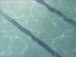 Rule 34 | 1girl, animated, ass, black hair, code lyoko, ishiyama yumi, one-piece swimsuit, partially submerged, pool, poolside, short hair, sound, submerged, swimming, swimsuit, tagme, video