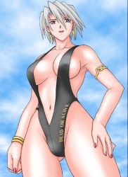Rule 34 | christie (doa), dead or alive, earrings, grey hair, jewelry, swimsuit, tagme, tecmo