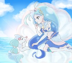 Rule 34 | archived source, artist request, creatures (company), crossover, cure mermaid, from side, game freak, gen 7 pokemon, nintendo, pokemon, primarina, tagme