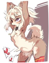 Rule 34 | 1boy, 1girl, absurdres, ahegao, animal ear fluff, animal ears, animal nose, armpits, arms up, belt collar, black collar, blonde hair, blush, breasts, brown fur, collar, dashed eyes, dog ears, dog girl, dog tail, furry, furry female, heart, hetero, highres, nipple piercing, nose blush, nude, open mouth, original, pee, peeing, piercing, purple eyes, pussy juice, red thighhighs, rolling eyes, romaji commentary, small breasts, solo focus, stomach bulge, tail, tearing up, tears, thighhighs, tongue, tongue out, yuuki (yuyuki000)