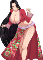 Rule 34 | 1girl, absurdres, boa hancock, breasts, highres, huge breasts, long hair, one piece, solo
