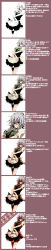 Rule 34 | 1girl, absurdres, dress, female focus, hair between eyes, highres, how to, izayoi sakuya, long image, maid, multiple views, partially colored, reito, tall image, touhou, translation request, white background