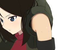 Rule 34 | 10s, 2girls, black hair, blue eyes, boots, denkaisui, girls und panzer, katyusha (girls und panzer), multiple girls, nonna (girls und panzer), shorts, thighs, white background
