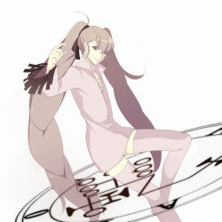 Rule 34 | 1girl, cropped legs, dutch angle, harano, light smile, long hair, long sleeves, long twintails, looking at viewer, original, smile, solo, thighhighs, twintails, very long hair, zettai ryouiki