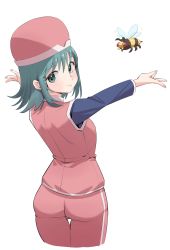 Rule 34 | 1girl, absurdres, chen yang yang, green eyes, green hair, hat, highres, hunter x hunter, outstretched arms, ponzu, spread arms, tagme