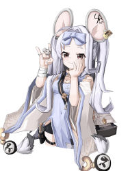 Rule 34 | 1girl, animal ears, bag, blue archive, breasts, canister, china dress, chinese clothes, commentary request, delizu1108, dress, ear tag, gun, halo, handbag, handgun, highres, holstered, jewelry, large ears, medium breasts, mouse (animal), mouse ears, mouse girl, mouse tail, red eyes, ring, saya (blue archive), socks, solo, tail, thighhighs, weapon, wide sleeves