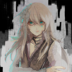 Rule 34 | androgynous, aqua eyes, bad id, bad pixiv id, blonde hair, clown, clown (ragnarok online), gender request, glasses, jewelry, long hair, nameco, necklace, necktie, ragnarok online, solo, tongue
