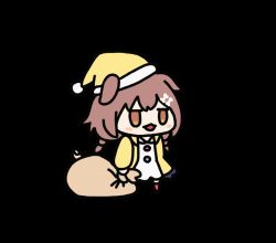 Rule 34 | 1girl, animal ears, animated, animated gif, bag, bone hair ornament, brown eyes, brown hair, chinese commentary, commentary, dog ears, dress, english commentary, fur-trimmed headwear, fur trim, fuwafuwa 35, hair ornament, hat, holding, holding bag, holding sack, hololive, inugami korone, inugami korone (1st costume), jacket, jitome, looping animation, meme, mixed-language commentary, open clothes, open jacket, padoru (meme), parted lips, red legwear, sack, santa hat, solo, transparent background, virtual youtuber, white dress, yellow hat, yellow jacket