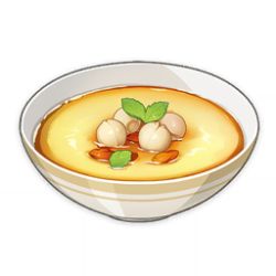 Rule 34 | artist request, bowl, commentary, custard, dessert, english commentary, food, food focus, game cg, genshin impact, leaf, lotus seeds, lowres, mint, no humans, official art, simple background, still life, third-party source, transparent background