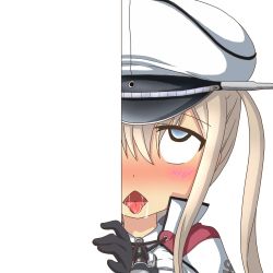 Rule 34 | 10s, 1girl, ahegao, anchor, black gloves, blonde hair, blue eyes, blush, cape, drooling, gloves, graf zeppelin (kancolle), hair between eyes, hat, jacket, kantai collection, nagineko, open mouth, peeking out, saliva, solo, tongue, tongue out, transparent background, tsurime, twintails