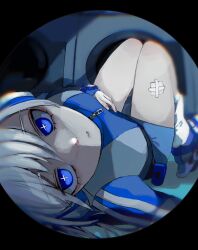 Rule 34 | + +, 1girl, blood, blue eyes, blue jacket, blue skirt, blurry, blurry background, breasts, commentary, gauze, gauze on leg, hand on own stomach, headphones, highres, inline skates, jacket, knees up, laundromat, long sleeves, looking at viewer, loose socks, lying, miniskirt, nosebleed, on back, original, parted lips, roller skates, skates, skirt, small breasts, socks, solo, track jacket, urokogaran, washing machine, watch, white hair, white socks, wristwatch, zipper, zipper pull tab